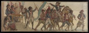 Le depart des conscrits, La patrie en danger : Esquisse pour l'ecole de la rue de Chateau-Landon, 10eme arrondissement de Paris by Diogene Ulyssee Napoleon Maillart