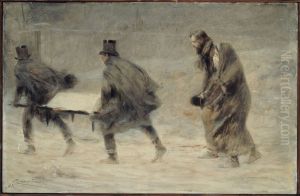 L'enterrement by Theobald Chartran