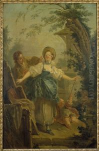 Le colin-maillard by Jean-Honore Fragonard