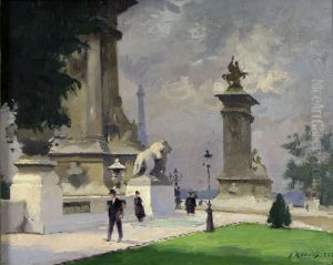 L'Entree du Pont Alexandre III by Jules Ernest Renoux