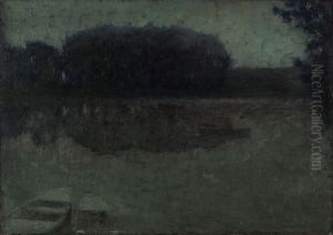 Riviere bleue, Montreuil-Bellay by Henri Le Sidaner