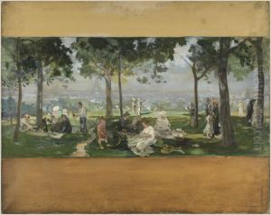 Esquisse pour la mairie de Vanves : Vue de Paris depuis Vanves Esquisse pour la mairie de Vanves : Vue de Paris depuis Vanves