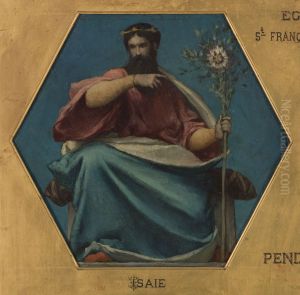 Esquisse pour l'eglise Saint Francois Xavier : Isaie by Jules-Elie Delaunay
