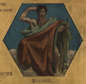 Esquisse pour l'eglise Saint Francois Xavier : Ezechiel by Jules-Elie Delaunay