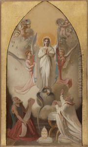 Esquisse pour l'eglise Saint-Severin : L'Immaculee Conception predite par le prophete Isaie