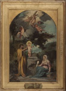 Esquisse pour l'eglise de la Trinite : La Sainte Famille by Eugene Romain Thirion