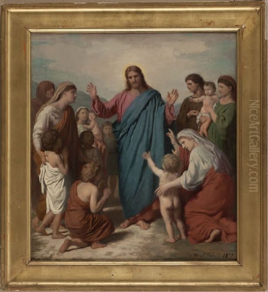 Esquisse pour l'eglise Notre-Dame-des-Blancs-Manteaux : Le Christ au milieu des enfants - view 1