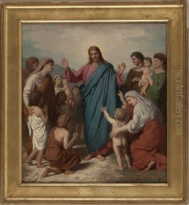 Esquisse pour l'eglise Notre-Dame-des-Blancs-Manteaux : Le Christ au milieu des enfants