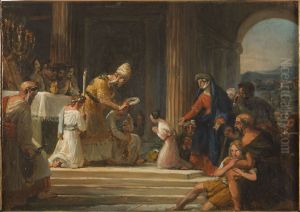 Esquisse pour l'eglise Notre-Dame-de-Lorette : Consecration de la Vierge by Auguste Vinchon
