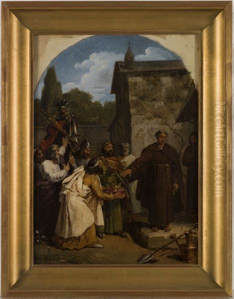 Esquisse pour l'eglise Saint-Sulpice : Saint Fiacre refusant la couronne d'Ecosse - view 1