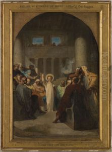 Esquisse pour l'eglise Saint-Etienne-du-Mont : Jesus chez les docteurs by Felix Henri Giacomotti