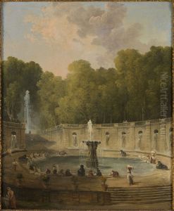 Lavandieres dans un parc Lavandieres dans un parc