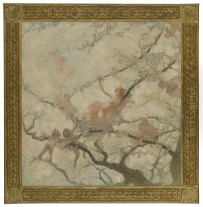 Esquisse pour la mairie du 15e arrondissement de Paris : Femme et enfants dans des branchages by Georges Picard