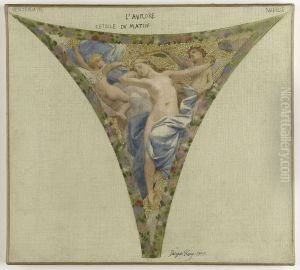 Esquisse pour l'escalier des fetes de l'Hotel de Ville - L'Aurore by Joseph Paul Blanc