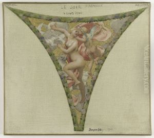 Esquisse pour l'escalier des fetes de l'Hotel de Ville : Le Soir by Joseph Paul Blanc
