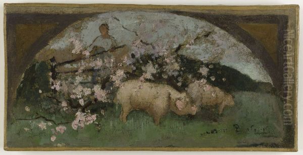 Esquisse pour la salle a manger de l'Hotel de Ville de Paris : La viande de porc - view 1