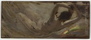 Esquisse pour le salon des Sciences de l'Hotel de Ville de Paris : La Meteorologie by Paul-Albert Besnard