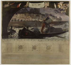 Esquisse pour la mairie du 4eme : le 14 juillet 1880 by Paul-Albert Besnard