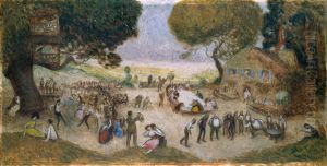 Esquisse pour l'Hotel de Ville de Paris : Fete champetre by Jean Veber