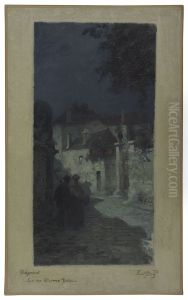 Esquisse pour la mairie de Bagneux : rue Etienne Dolet, paysage Esquisse pour la mairie de Bagneux : rue Etienne Dolet, paysage