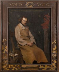 Portrait du sculpteur Jean Dampt by Edmond-Francois Aman-Jean