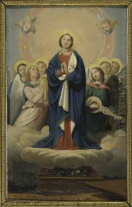 Esquisse pour l'eglise Notre-Dame de Vincennes : L'Assomption de la vierge