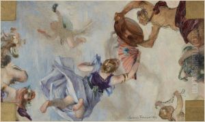 Esquisse pour la salle des Fetes de l'Hotel de Ville de Paris : les Parfums by Gabriel Ferrier
