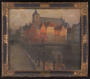 Quai de la Paille a Bruges by Paul Albert Steck