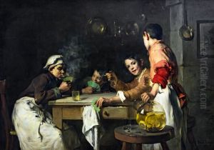 Card playersFrancais:Les joueurs de cartesItaliano:Giocatori di carte. by Joseph Bail
