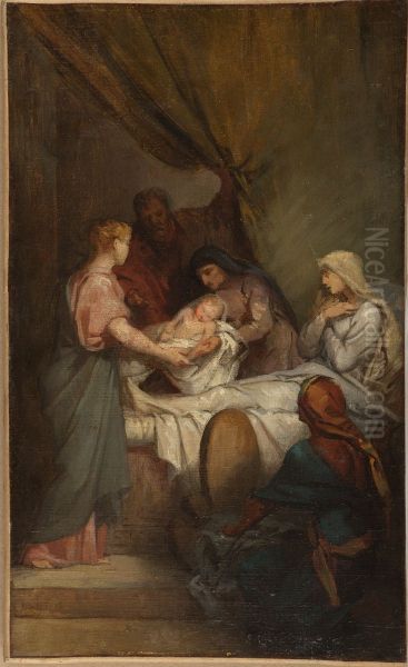Esquisse pour l'eglise Notre-Dame-de-Clignancourt : La Naissance de la Vierge - view 1