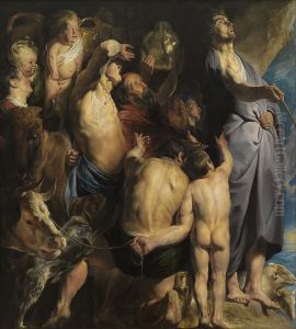 Moses Strikes Water from the Rock by Jacob Jordaens