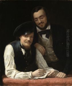 Self-portrait of the artist with his brother by Franz Xavier Winterhalter