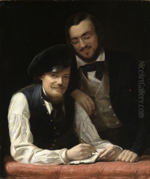 Selbstbildnis des Kunstlers mit Bruder - view 1