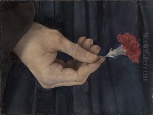 Rechte Hand des "Madchens mit der Nelke" by Wilhelm Leibl