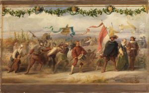Triumph des Konig Wein, 6. Bild by Adolf Schrodter