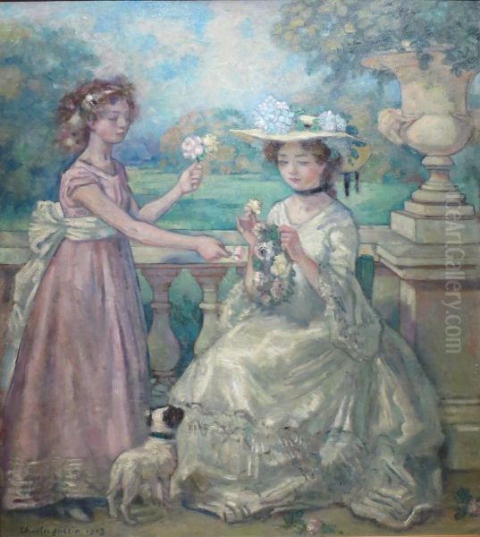 Two Girls on a Terrace - view 1