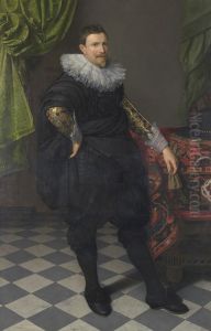 Portrait of an unknown man by Nicolaes Eliaszoon Pickenoy