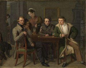 The architect Friedrich Eisenlohr among his Friends by Friedrich Mosbrugger