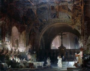 Mittag im Klosterrefektorium by August Von Bayer