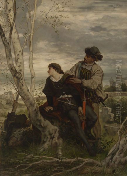 Hamlet und Horatio am Grabe Ophelias - view 1