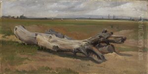 Baumstamme an der Ziegelhutte by Eugen Bracht