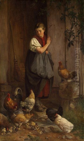 Feeding chickens - view 1