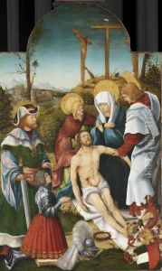 Beweinung Christi mit dem Heiligen Sigismund und einem knienden Stifter by Hans Burgkmair the elder