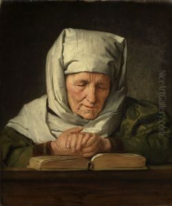 Betende alte Frau by Karl Brunner
