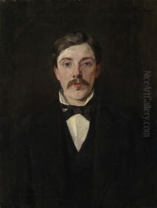 Bildnis Dr. Karl Ignaz Trubner, Bruder des Kunstlers by Wilhelm Heinrich Trutbner