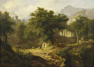 Romantic Landscape by Georg Heinrich Busse