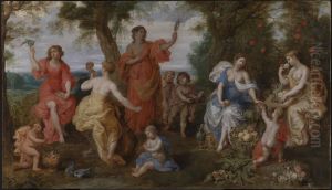 Allegorie der funf Sinne by Hendrick van Balen the Elder