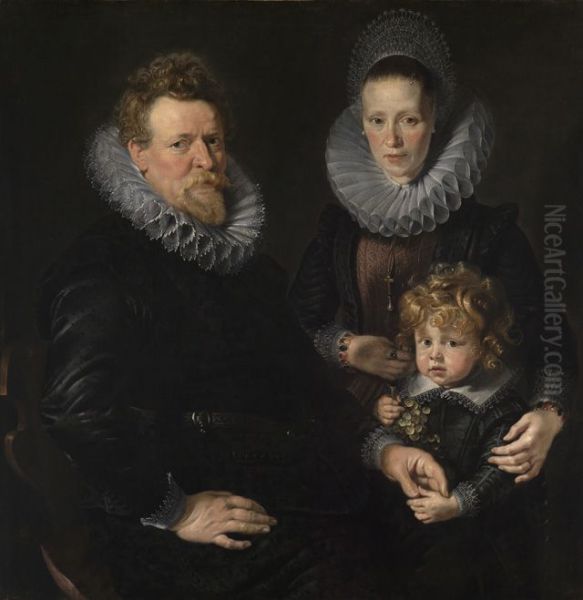 Bildnis des Brusseler Goldschmieds Robert Staes, seiner Frau Anna und ihres Sohnes Albert - view 1