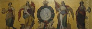 Allegorie der vier Stande und Huldigung an Grossherzog Leopold von Baden by Moritz von Schwind