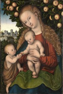 Virgin and child with Saint John by Lucas Cranach the Elder
